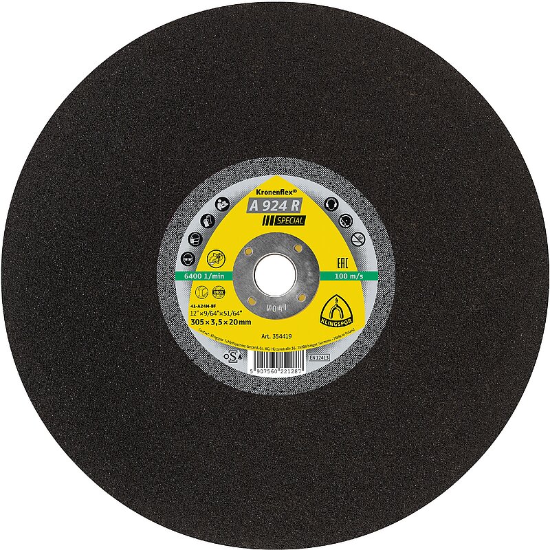 Klingspor - A 924 R Großtrennscheibe, 305 x 4 x 20 mm gerade