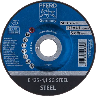 PFERD Schruppscheiben E 125-4,1 SG STEEL