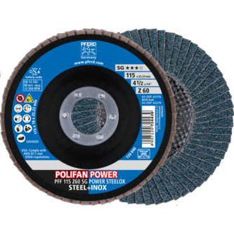 PFERD POLIFAN-Fächerscheiben PFF 115 Z 60 SG POWER STEELOX