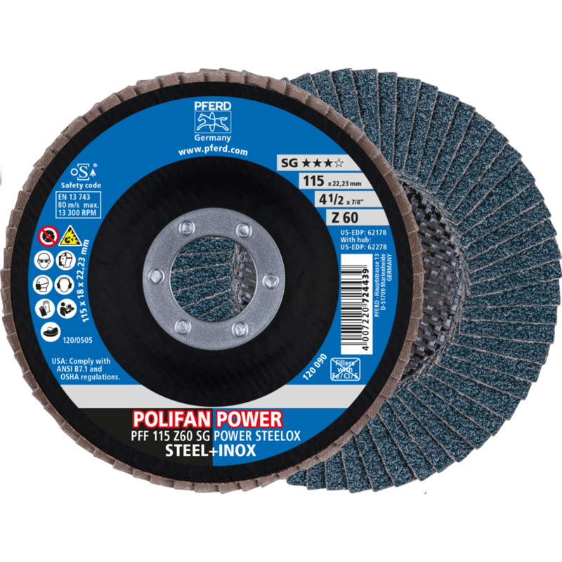 PFERD POLIFAN-Fächerscheiben PFF 115 Z 60 SG POWER STEELOX