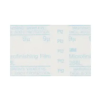 3M Microfinishing PSA Film Sheet 268L, 15 Mic 3MIL, 9-1/16 in x 11-1/32 in, 20/Pack, 100 ea/Case