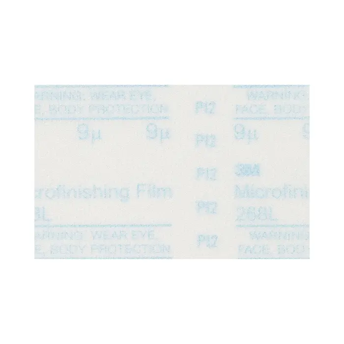 3M Microfinishing PSA Film Sheet 268L, 15 Mic 3MIL, 9-1/16 in x 11-1/32 in, 20/Pack, 100 ea/Case