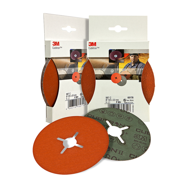 3M Cubitron II Fiberscheibe 987C, 125 mm x 22 mm, 80+ (IPS)