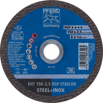 PFERD Trennscheiben EHT 150-2,5 SGP STEELOX