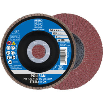PFERD POLIFAN-Fächerscheiben PFF 125 A 120 SG STEELOX