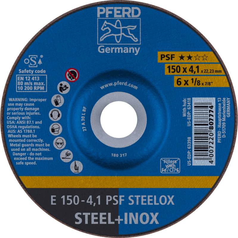 PFERD Schruppscheiben E 150-4,1 PSF STEELOX