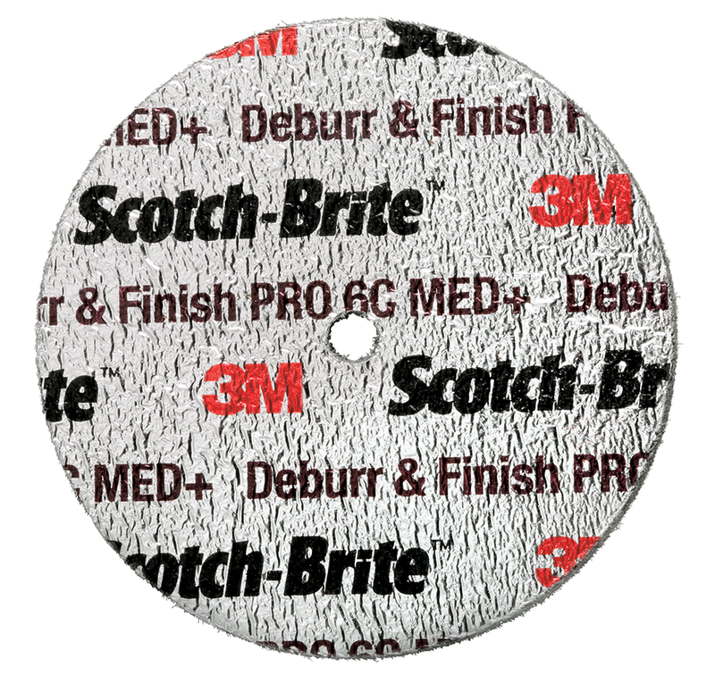 Scotch-Brite Deburr and Finish Pro Kompaktscheibe DP-UW, 75 mm x 19 mm x 6,35 mm, 6C MED+