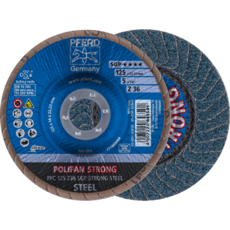 PFERD POLIFAN-Fächerscheiben PFC 125 Z 36 SGP STRONG STEEL