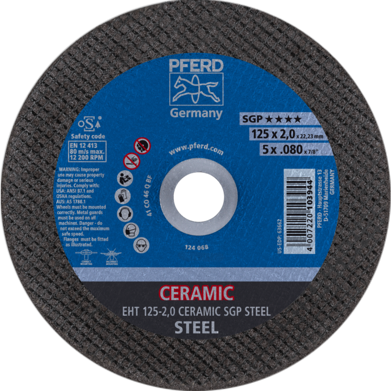PFERD Trennscheiben EHT 125-2,0 CERAMIC SGP STEEL