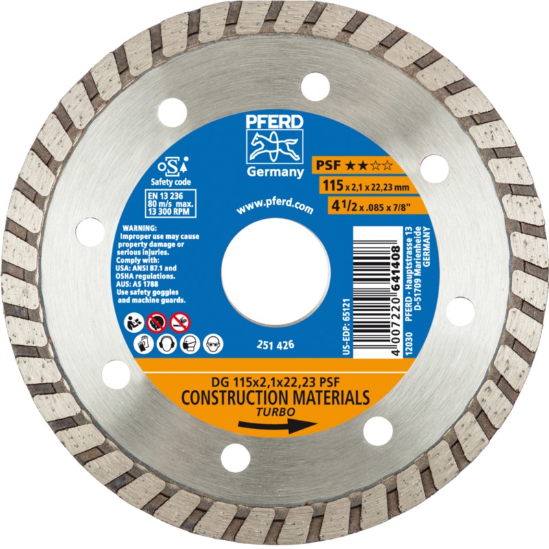 PFERD Diamantwerkzeuge für die Bauindustrie DG 115 x 2,1 x 22,23 PSF
