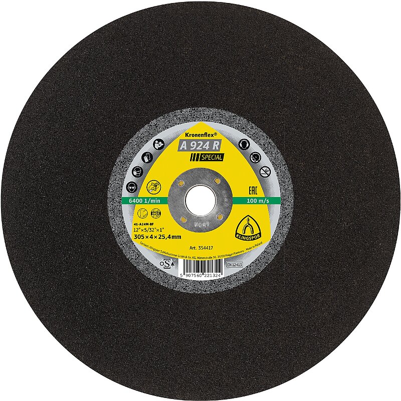 Klingspor - A 924 R Großtrennscheibe, 305 x 4 x 25,4 mm gerade