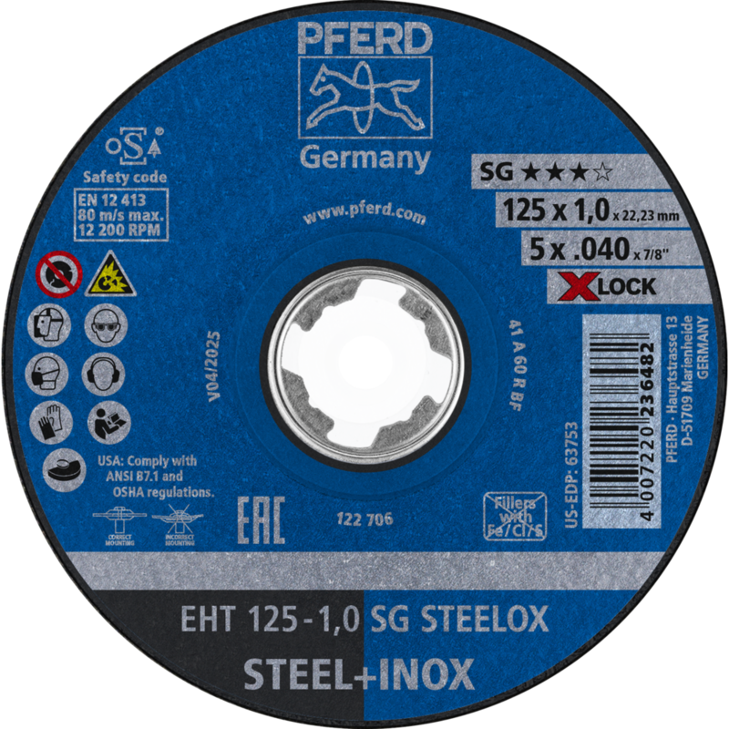 PFERD Trennscheiben EHT 125-1,0 SG STEELOX/X-LOCK