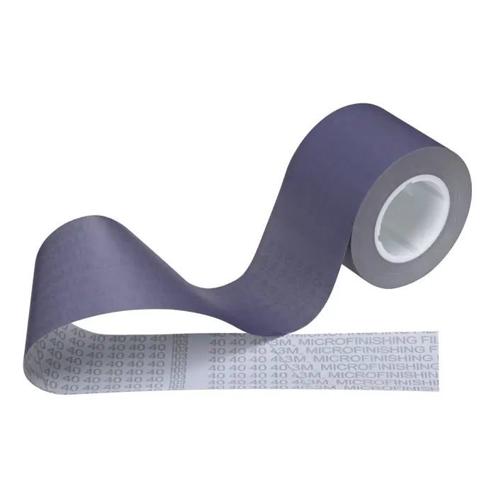 3M Microfinishing Film Rolle 472L, 101,6 mm x 45,72 m, 5 Mil, Alox, 40 Micron, ASO, 76,2 mm, Kunststoffkern mit Keilnuten